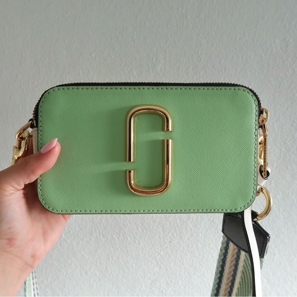 Marc Jacobs Mint Green Crossbody Bag with Gold Hardware